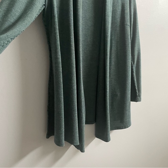 Extra Long Green Cardigan (S) - Picture 7 of 10